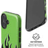 Green Flames iPhone 16 Magsafe Impact Case